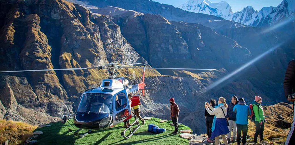 Monjo to Kathmandu by Helicopter